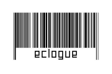 Dijitalleştirme kavramı. Altında yazıt eklogu bulunan siyah yatay çizgilerin barkodu.