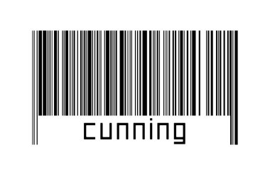 Dijitalleştirme kavramı. Siyah yatay çizgilerin barkodu ve alttaki yazıt kurnazlığı.