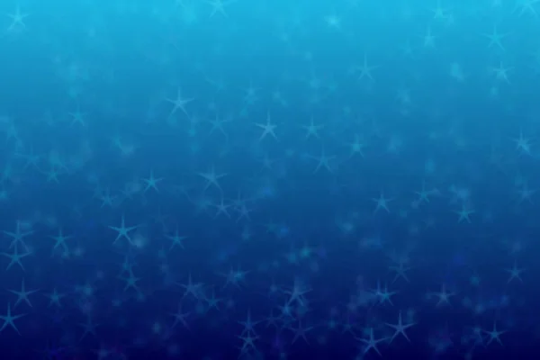Koyu Mavi Mavi Soyutlanmış Arkaplan Yıldız Şekli Bokeh Noktalarıyla — Stok fotoğraf