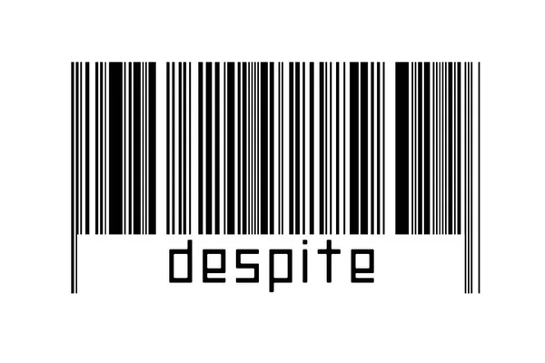 Barcode Λευκό Φόντο Επιγραφή Παρά Παρακάτω Έννοια Του Εμπορίου Και — Φωτογραφία Αρχείου