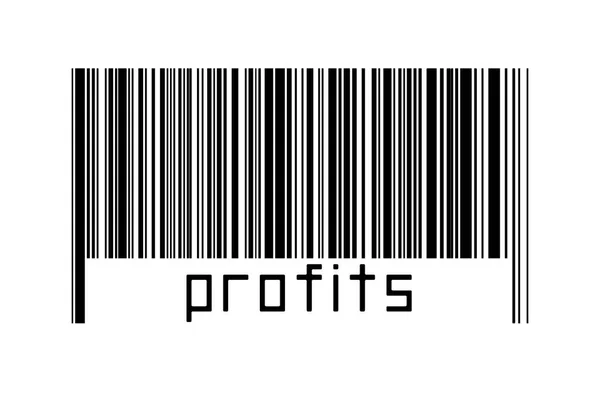 Barcode White Background Inscription Profits Concept Trading Globalization — Stock Fotó