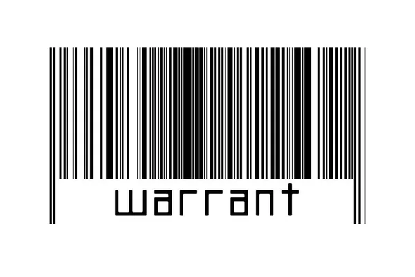 Barcode White Background Inscription Warrant Concept Trading Globalization — Stock Photo, Image