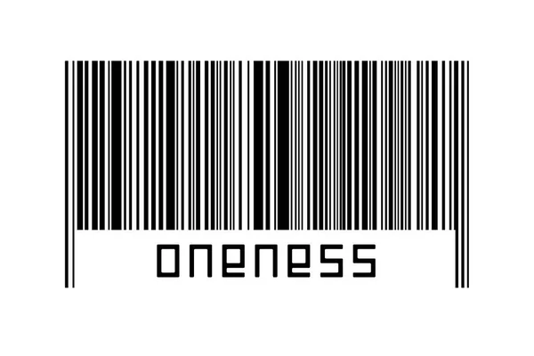 Barcode White Background Inscription Oneness Concept Trading Globalization — Foto de Stock