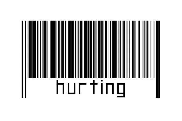Barcode White Background Inscription Hurting Concept Trading Globalization — Photo