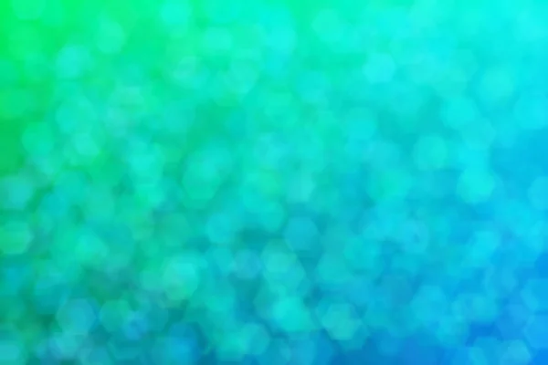 六角形のパターンを持つ抽象的な背景と青色から緑色への素因遷移 — ストック写真