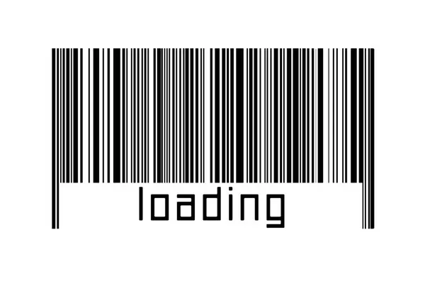 Digitalization Concept Barcode Black Horizontal Lines Inscription Loading — Stock Fotó