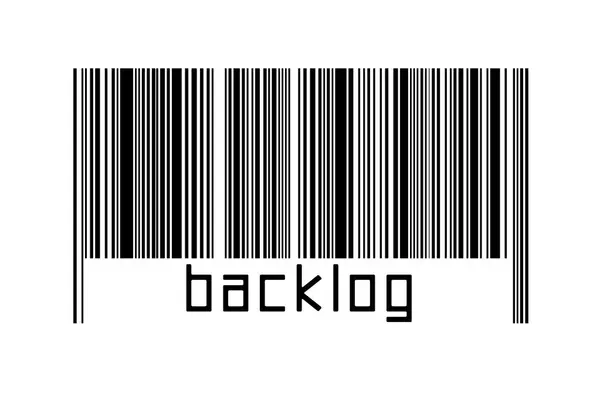 Digitalization Concept Barcode Black Horizontal Lines Inscription Backlog —  Fotos de Stock