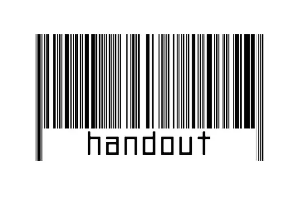 Digitalisierungskonzept Barcode Von Schwarzen Horizontalen Linien Mit Beschriftung Handout Unten — Stockfoto