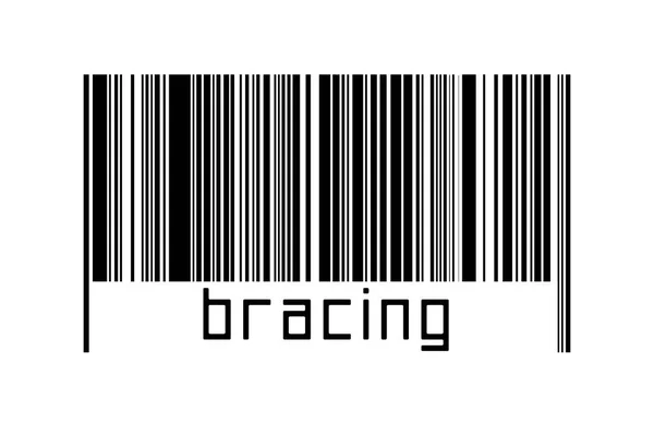 Digitalisierungskonzept Barcode Schwarzer Horizontaler Linien Mit Beschriftungsverstrebung Unten — Stockfoto