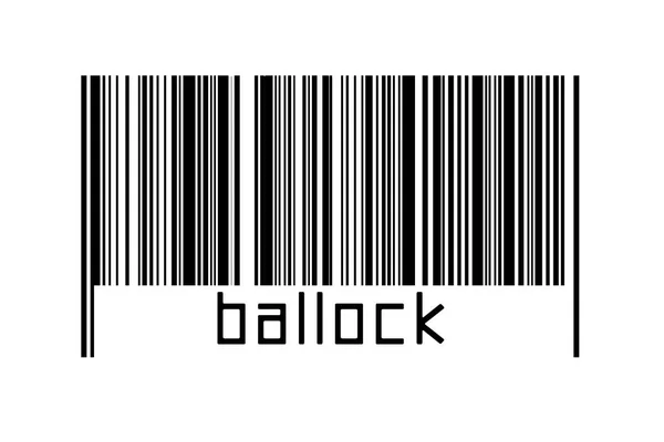 Digitalization Concept Barcode Black Horizontal Lines Inscription Ballock — Foto de Stock