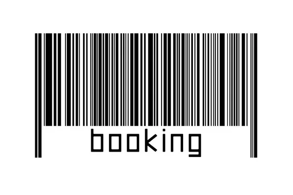 Barcode White Background Inscription Booking Concept Trading Globalization — Fotografia de Stock
