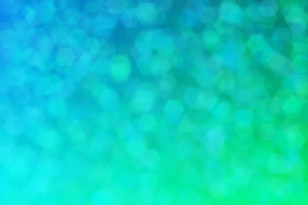 Πράσινο Και Μπλε Αφηρημένο Defocused Φόντο Εξάγωνο Σχήμα Bokeh Κηλίδες — Φωτογραφία Αρχείου