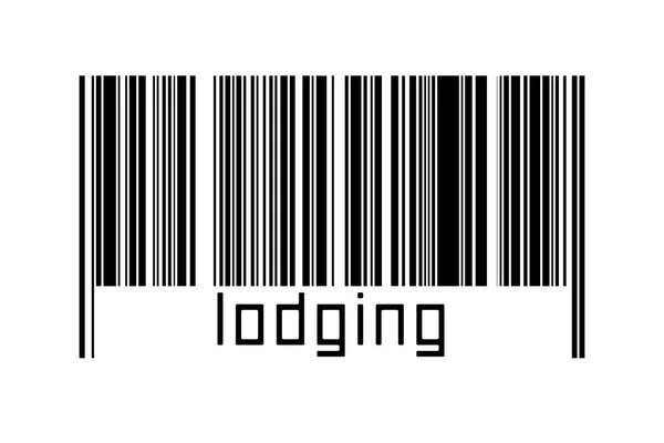Digitalisierungskonzept Barcode Von Schwarzen Horizontalen Linien Mit Beschriftung Unterkunft Unten — Stockfoto