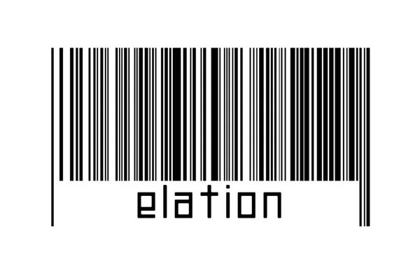 Digitalization Concept Barcode Black Horizontal Lines Inscription Elation — Foto de Stock