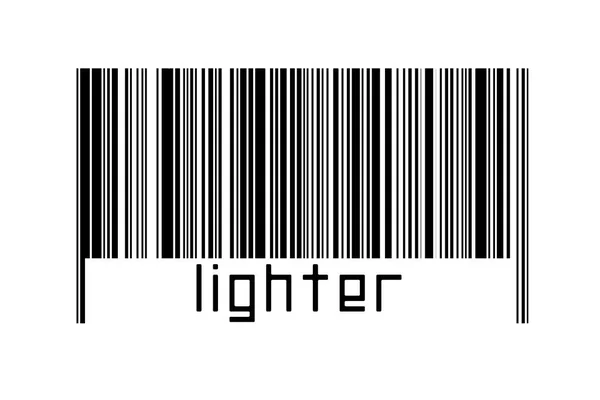 Digitalization Concept Barcode Black Horizontal Lines Inscription Lighter —  Fotos de Stock