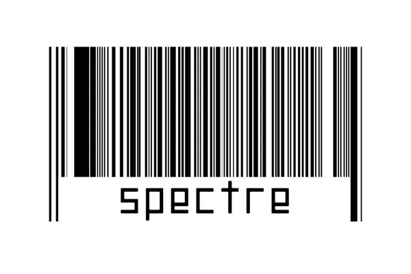 Digitalization Concept Barcode Black Horizontal Lines Inscription Spectre — Stok fotoğraf