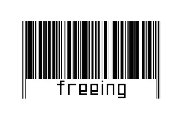 Barcode White Background Inscription Freeing Concept Trading Globalization — Fotografia de Stock