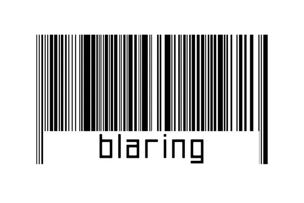 Digitalization Concept Barcode Black Horizontal Lines Inscription Blaring — Stok fotoğraf