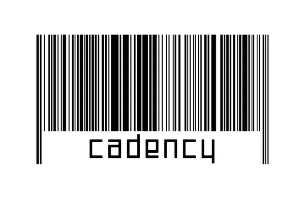 Barcode Auf Weißem Hintergrund Mit Schriftzüge Unten Konzept Des Handels — Stockfoto