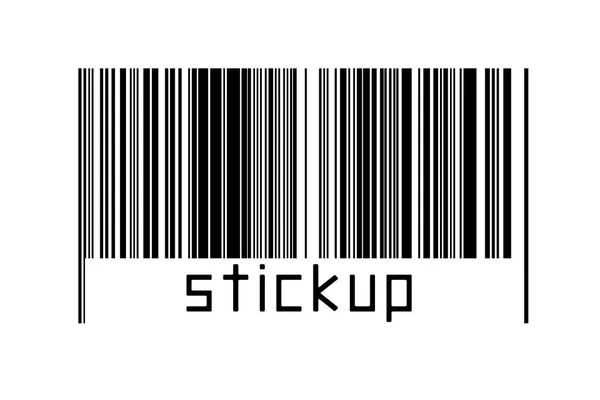 Digitalization Concept Barcode Black Horizontal Lines Inscription Stickup — Stock Photo, Image
