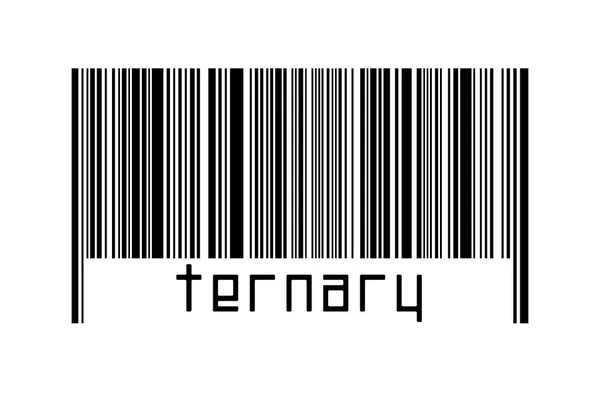 Barcode Auf Weißem Hintergrund Mit Der Inschrift Ternary Unten Konzept — Stockfoto