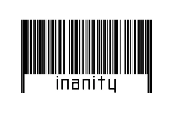 Barcode White Background Inscription Inanity Concept Trading Globalization — Stock Photo, Image