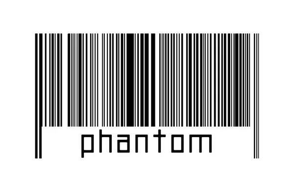 Barcode White Background Inscription Phantom Concept Trading Globalization — ストック写真