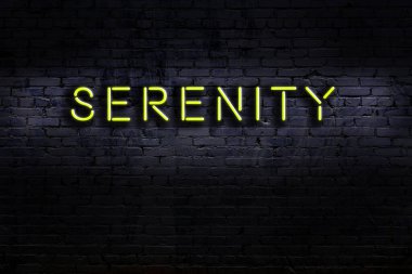 Geceleri duvarda neon levhası var. Yazı sükuneti