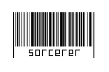 Dijitalleştirme kavramı. Altında yazıt sihirbazı olan siyah yatay çizgilerin barkodu.