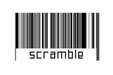 Dijitalleştirme kavramı. Altında yazı olan siyah yatay çizgilerin barkodu.