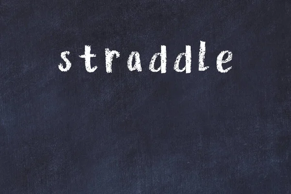 Κολέγιο Chalkboard Χειρόγραφη Επιγραφή Straddle Αυτό — Φωτογραφία Αρχείου
