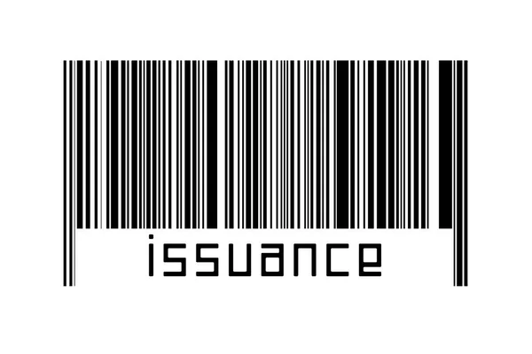 Digitalization Concept Barcode Black Horizontal Lines Inscription Issuance — Stock Photo, Image