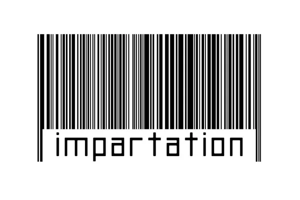 Digitalization Concept Barcode Black Horizontal Lines Inscription Impartation — Stock Photo, Image