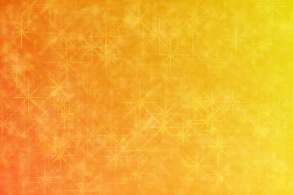 Oranje Geel Abstracte Onscherpe Achtergrond Met Ster Vorm Bokeh Vlekken — Stockfoto