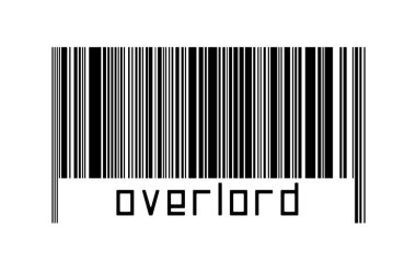 Beyaz arkaplanda barkod ve altında da yazılar var. Ticaret ve küreselleşme kavramı
