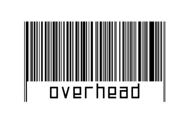 Altında yazı olan beyaz arka planda bir barkod. Ticaret ve küreselleşme kavramı