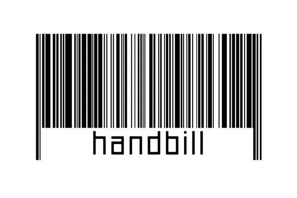 Barcode Auf Weißem Hintergrund Mit Aufschrift Handzettel Unten Konzept Des — Stockfoto