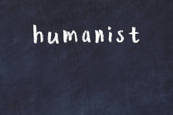 Högskolans Skrivtavla Med Handskriven Humanist — Stockfoto