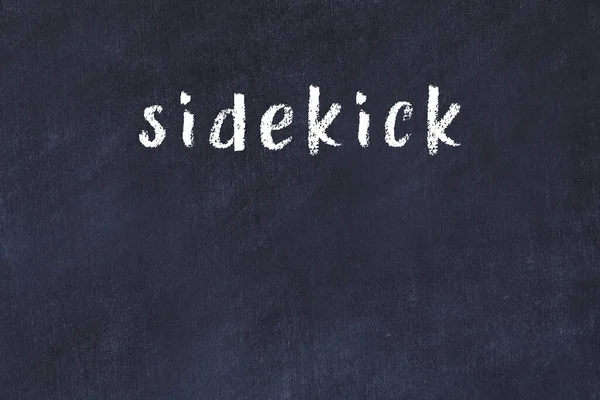 Κολέγιο Chalkboard Χειρόγραφη Επιγραφή Sidekick Αυτό — Φωτογραφία Αρχείου