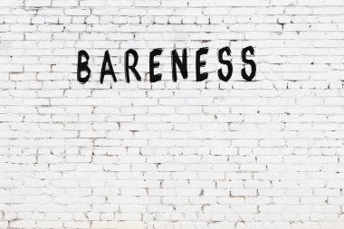 Beyaz tuğladan bir duvar. Üzerinde sadece el yazısı ve siyah boya var.