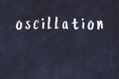 Üzerinde el yazısıyla yazılmış yazı tahtasının salınımı var.