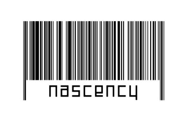 Dijitalleştirme kavramı. Altında edepsizlik yazan siyah yatay çizgilerin barkodu.