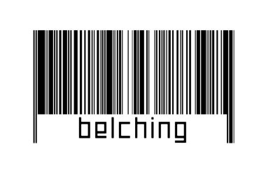 Beyaz arkaplanda barkod ve aşağıda da geğirme var. Ticaret ve küreselleşme kavramı