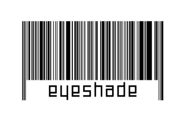 Beyaz arkaplanda barkod ve altında da yazılar var. Ticaret ve küreselleşme kavramı