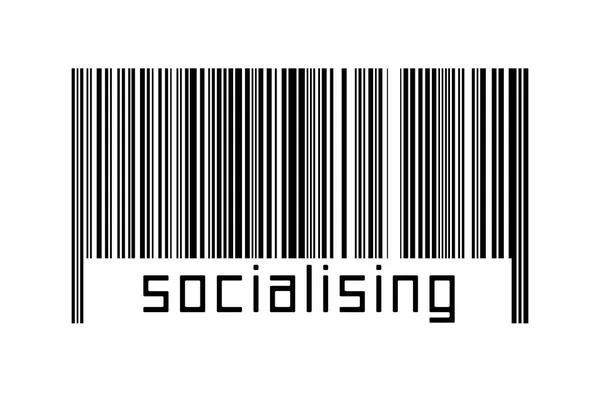 Barcode Auf Weißem Hintergrund Mit Der Aufschrift Socialing Konzept Des — Stockfoto