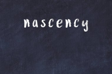 Tebeşir el yazısıyla yazılmış edepsizlik siyah masada.