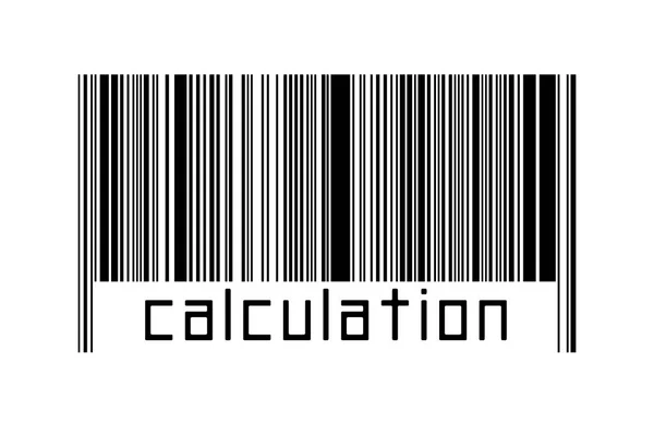 Digitalization Concept Barcode Black Horizontal Lines Inscription Calculation — Stock Photo, Image