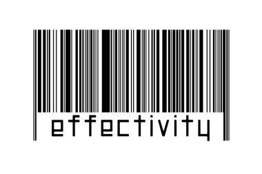 Beyaz arkaplanda barkod ve yazıt etkinliği. Ticaret ve küreselleşme kavramı