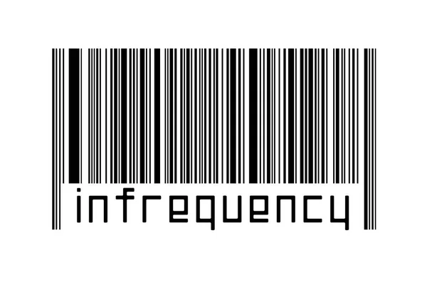 Digitalization Concept Barcode Black Horizontal Lines Inscription Infrequency — Stock Photo, Image