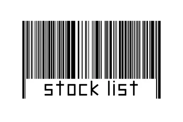 Streckkod Vit Bakgrund Med Inskription Lager Lista Nedan Begreppet Handel — Stockfoto